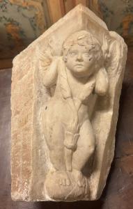 DARS663 - Statua in pietra, epoca '800, misure cm L 30 x H 34 x P 27